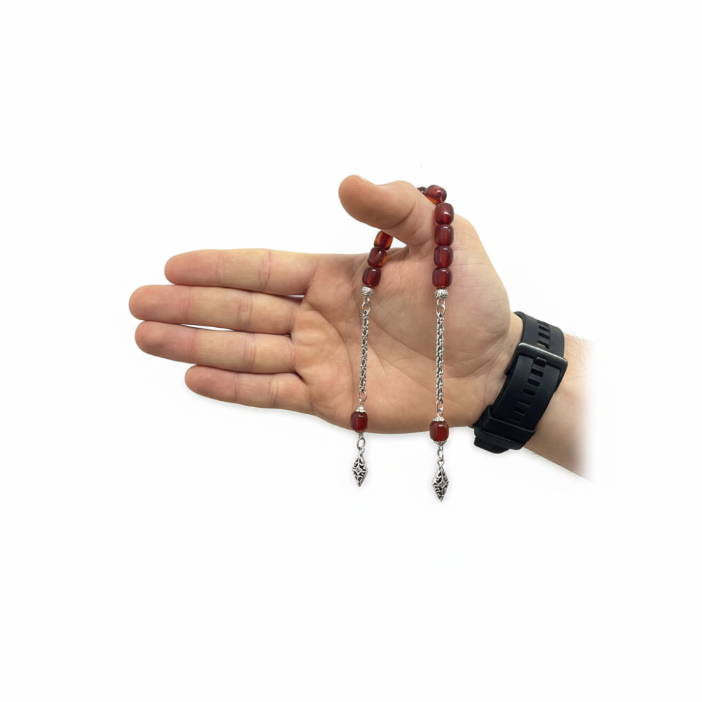  Ateş Kırmızısı Kapsül Kesim Kehribar Zaza 