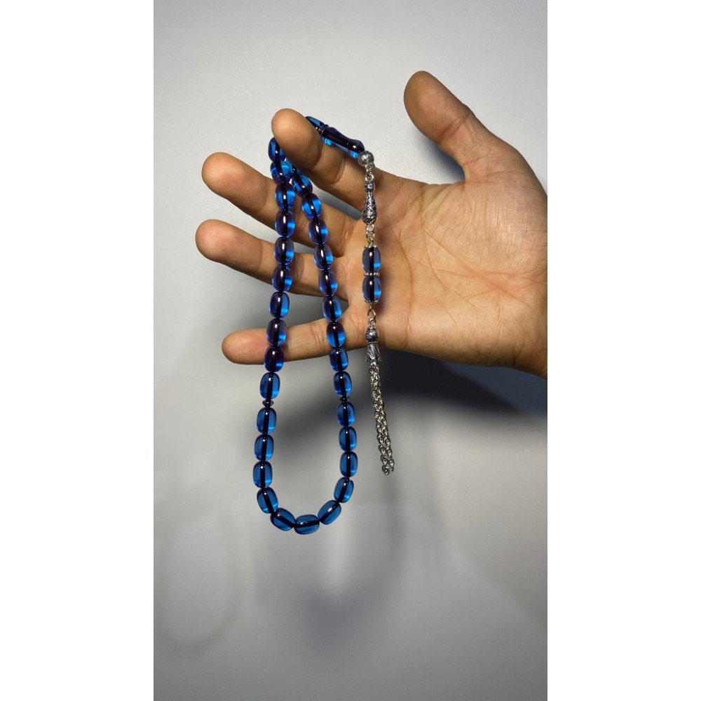 Gece Mavisi Zarafeti: Özel İşçilikli Sistemli Tesbih